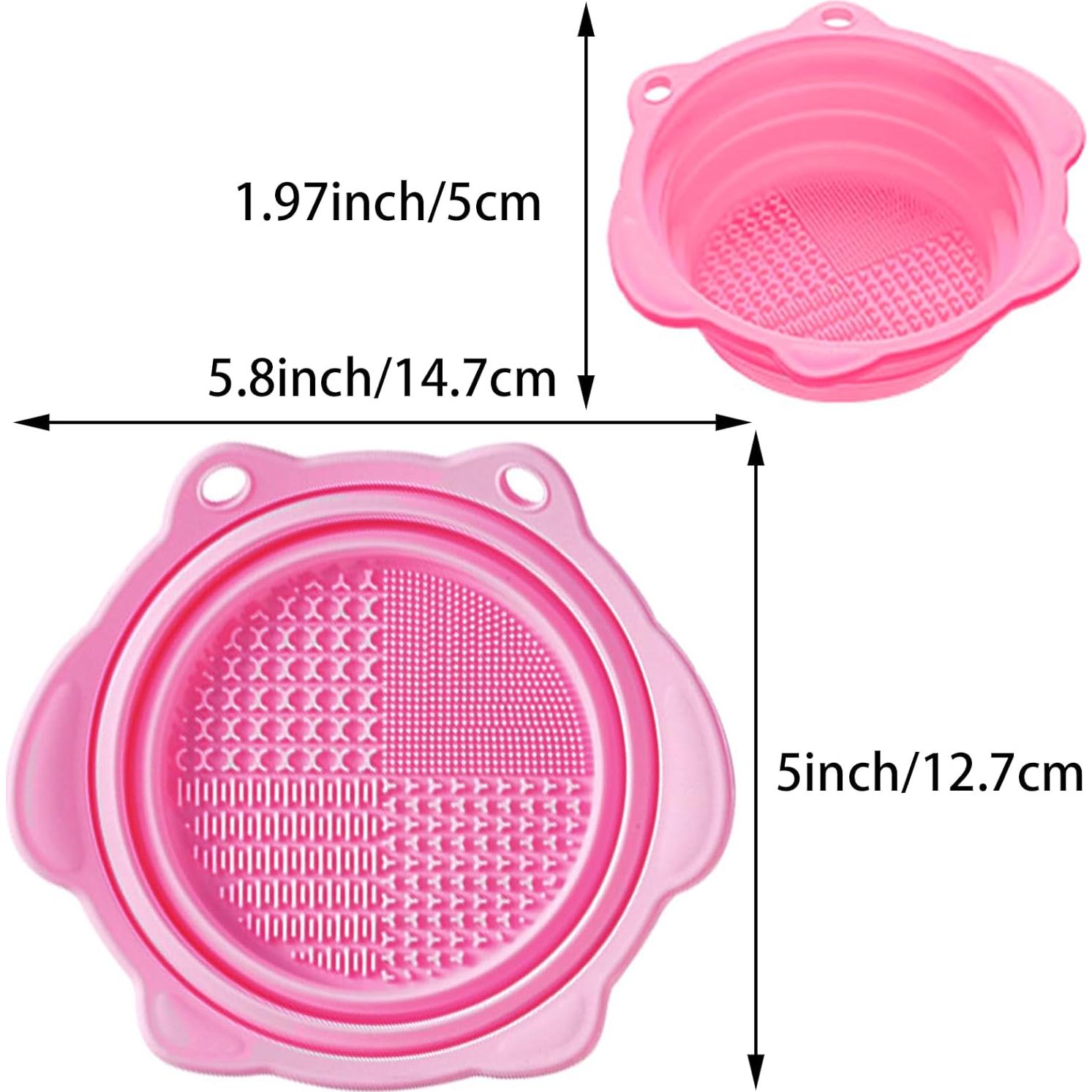 Alfombrilla Limpiadora de Pinceles QidaiaLuck Plegable Rosa