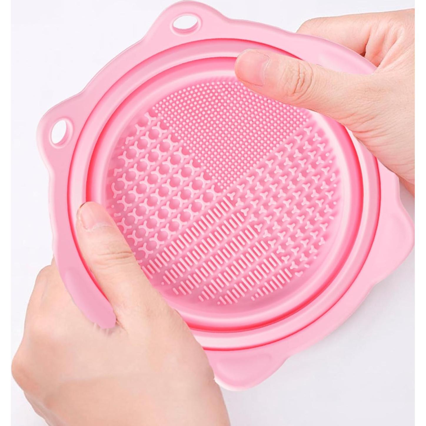 Alfombrilla Limpiadora de Pinceles QidaiaLuck Plegable Rosa