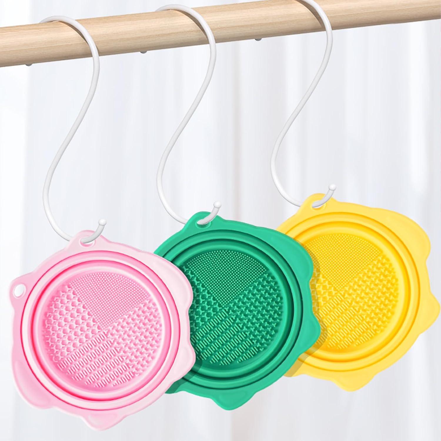 Alfombrilla Limpiadora de Pinceles QidaiaLuck Plegable Rosa