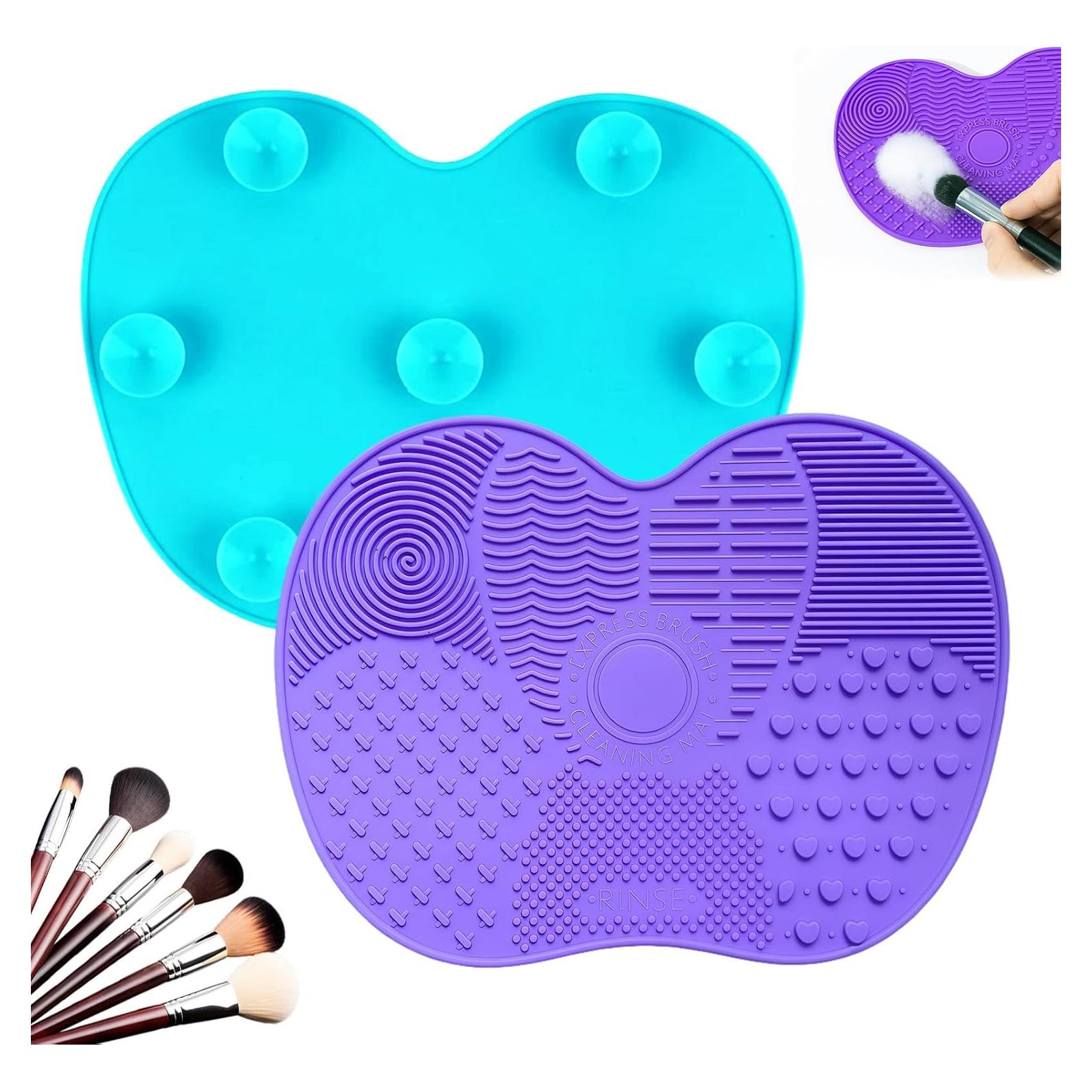 Almohadilla Limpiadora de Brochas de Maquillaje Silicona 2 Pcs