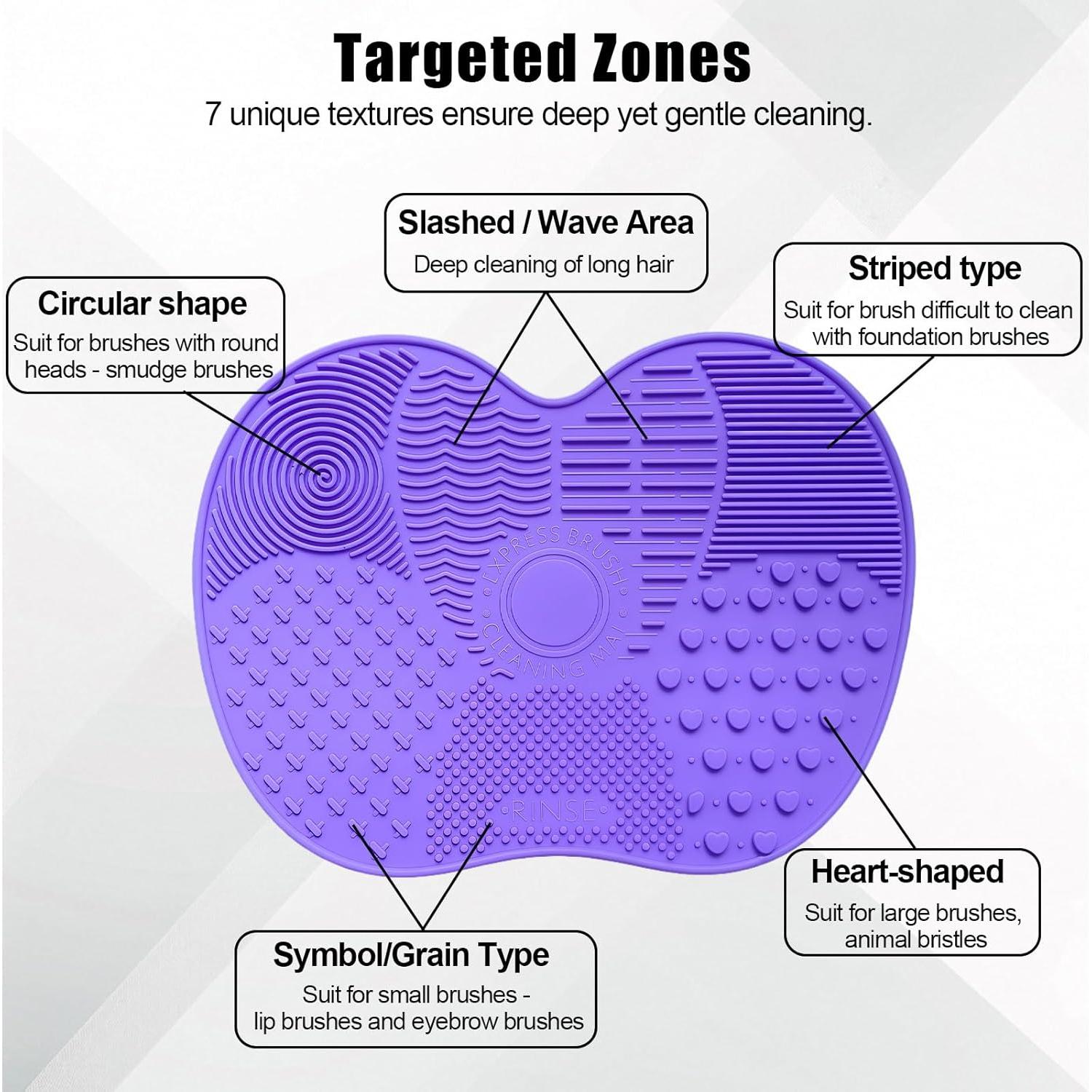 Almohadilla Limpiadora de Brochas de Maquillaje Silicona 2 Pcs