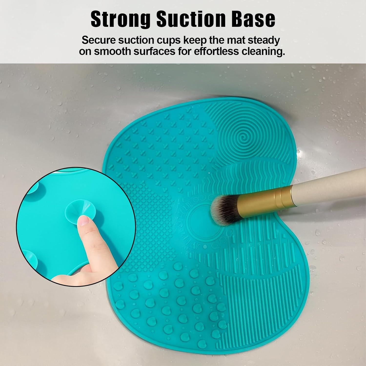 Almohadilla Limpiadora de Brochas de Maquillaje Silicona 2 Pcs