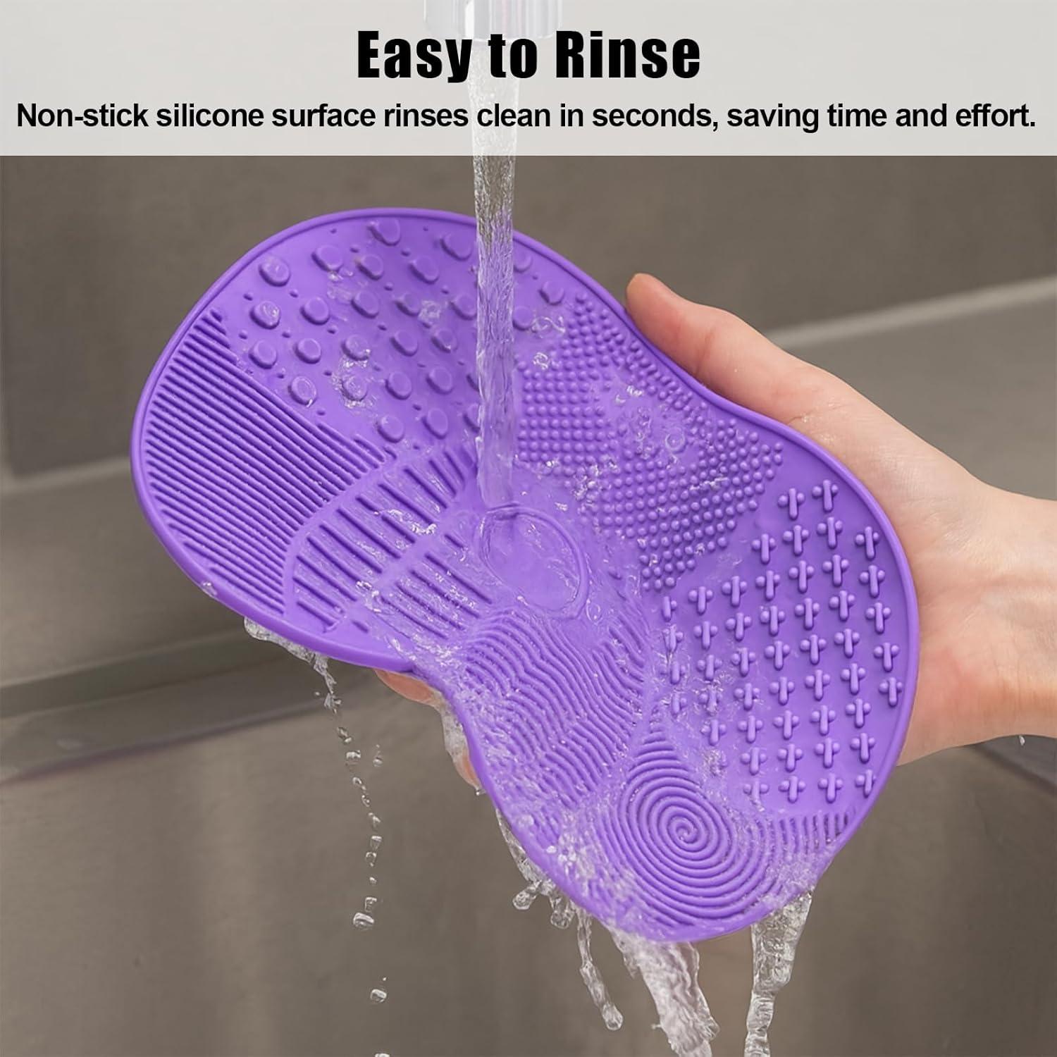 Almohadilla Limpiadora de Brochas de Maquillaje Silicona 2 Pcs