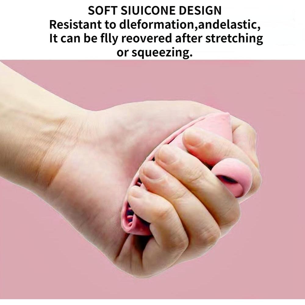 Tazón de Limpieza de Brochas de Maquillaje Plegable Rosa