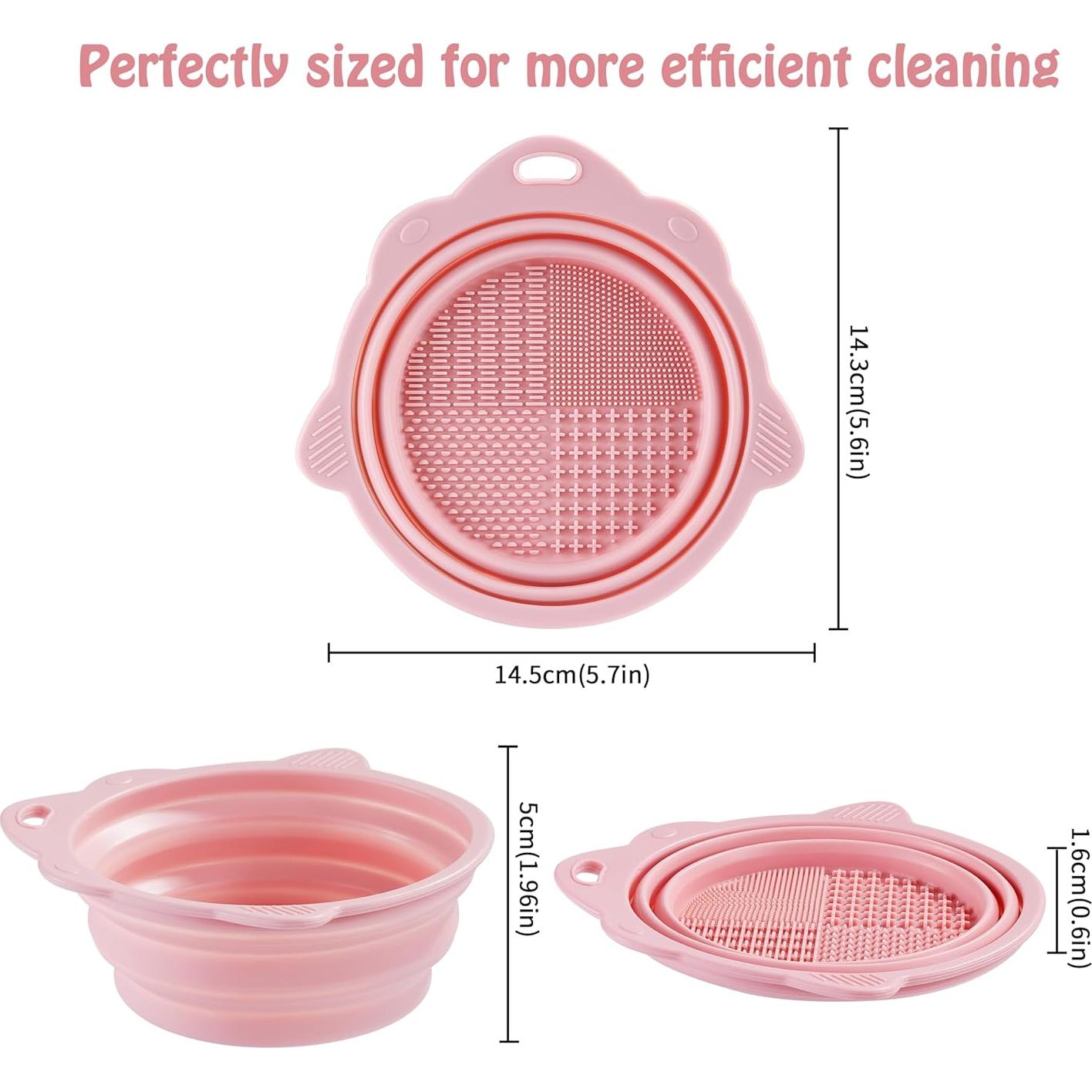 Limpiador de Brochas de Maquillaje COKUMA 2 Piezas Silicona Plegable