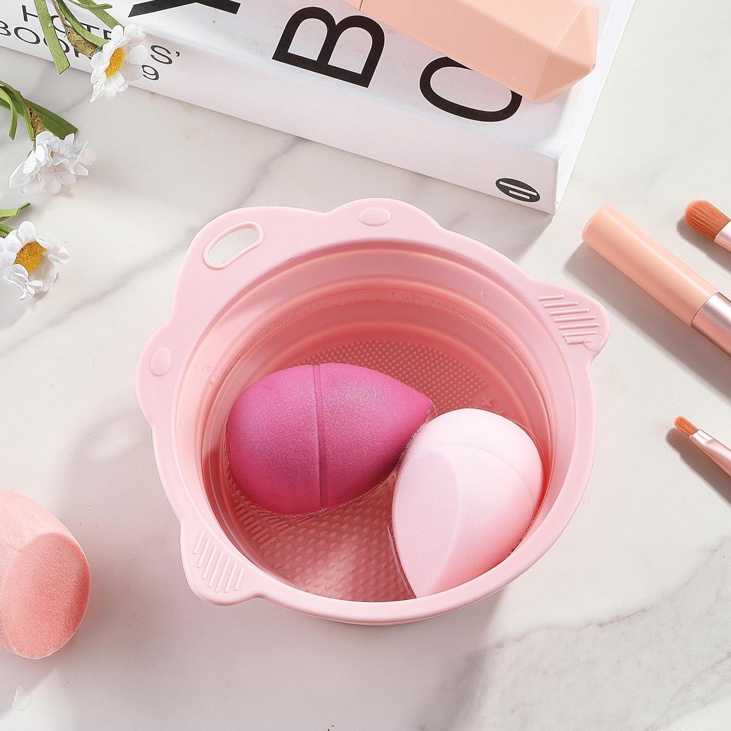 Limpiador de Brochas de Maquillaje COKUMA 2 Piezas Silicona Plegable