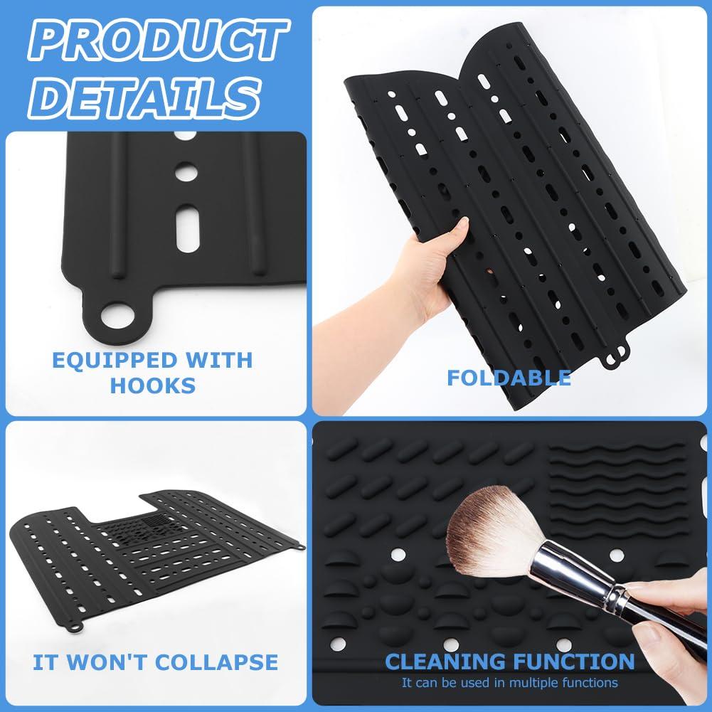 Cubierta de lavabo de silicona Kryslanix 55.88x43.18cm negra