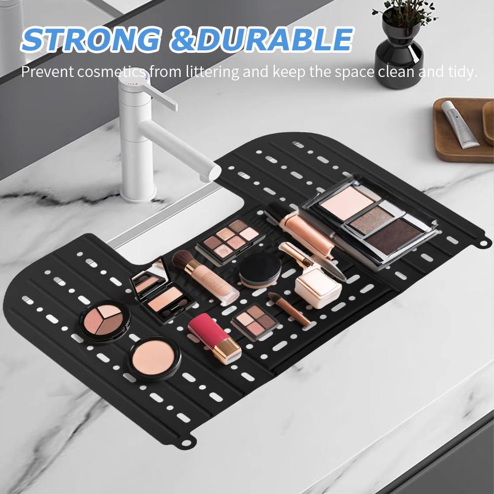 Cubierta de lavabo de silicona Kryslanix 55.88x43.18cm negra