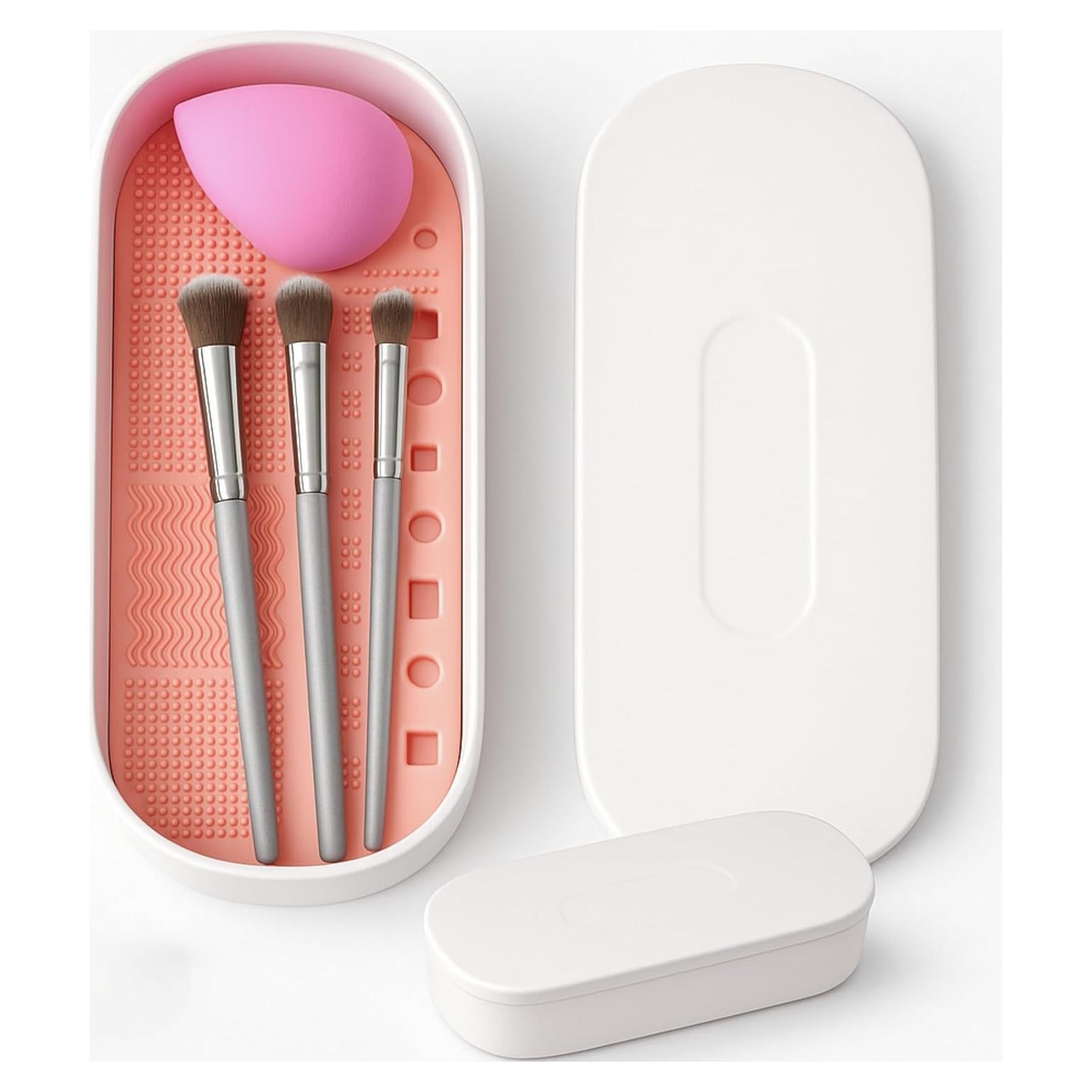 Alfombrilla de limpieza de brochas 2 ORCHIDS con soporte blanco