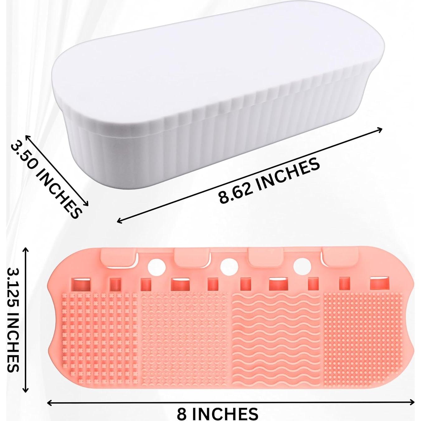 Alfombrilla de limpieza de brochas 2 ORCHIDS con soporte blanco