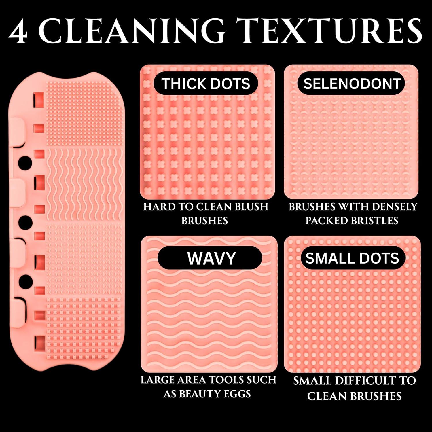 Alfombrilla de limpieza de brochas 2 ORCHIDS con soporte blanco