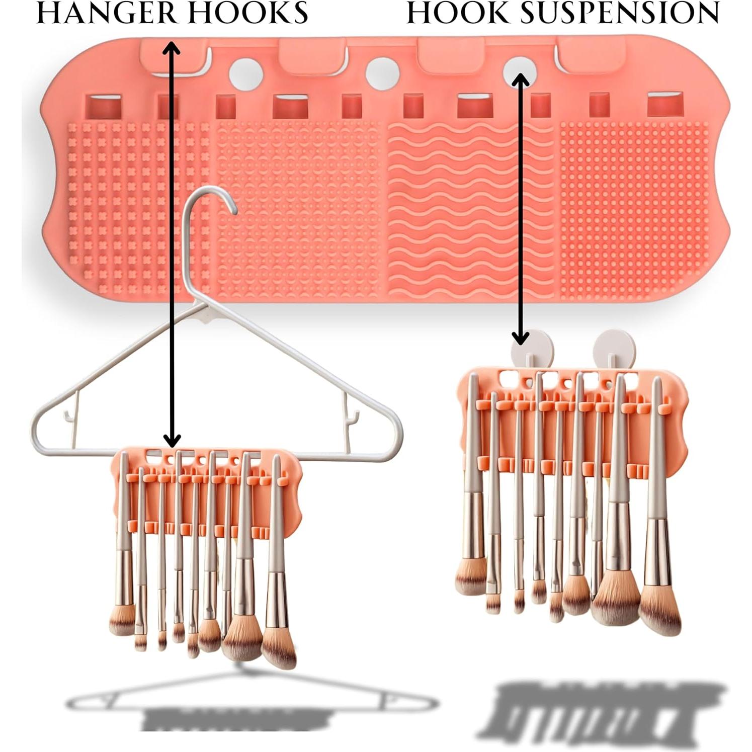 Alfombrilla de limpieza de brochas 2 ORCHIDS con soporte blanco