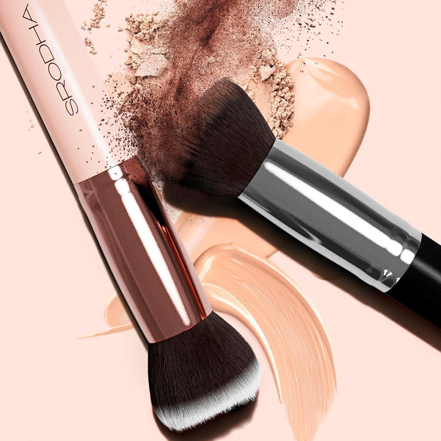 Juego de Brochas de Maquillaje Srodha - 3 Piezas Blanco