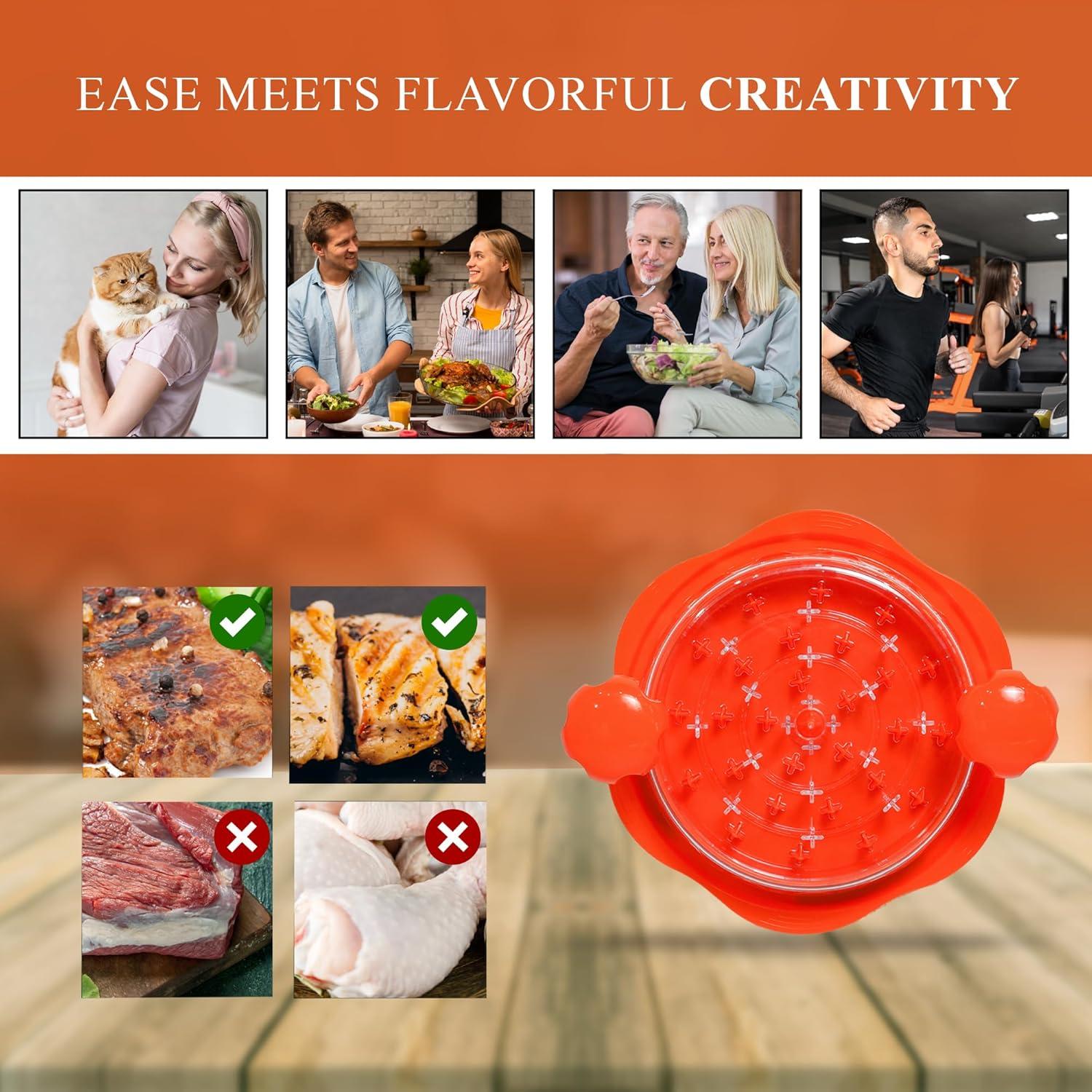 Herramienta Desmenuzadora de Pollo AIZAHCHI Naranja con Alfombrilla