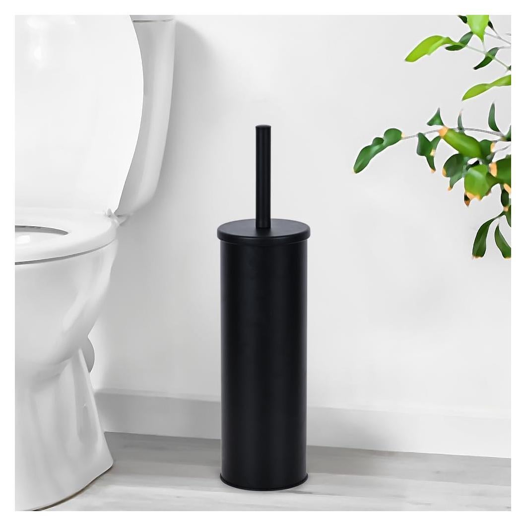 Cepillo de inodoro Zahari Home con soporte - Negro mate