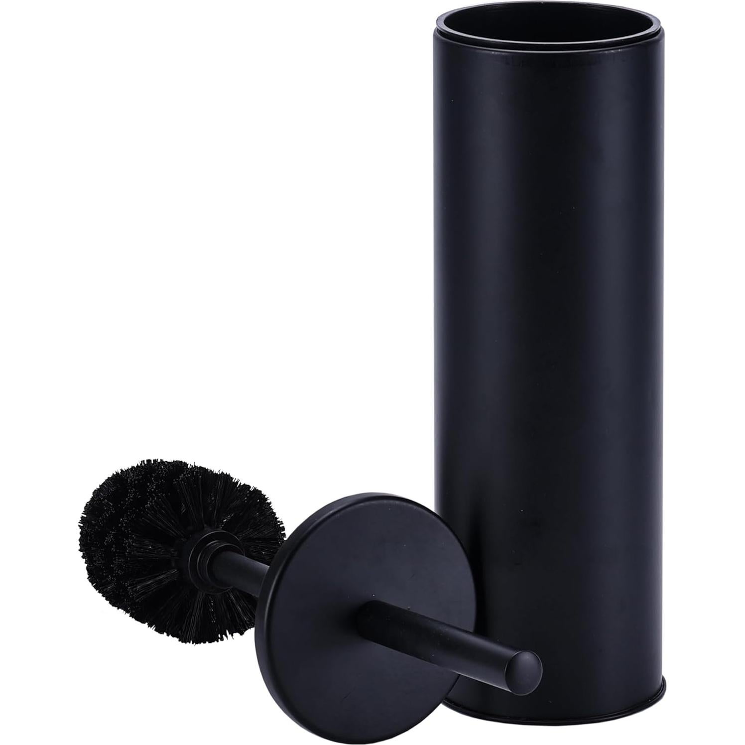 Cepillo de inodoro Zahari Home con soporte - Negro mate