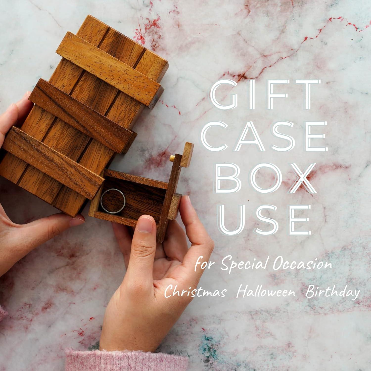 Caja de Rompecabezas Secreta BSIRI - Madera con Compartimentos