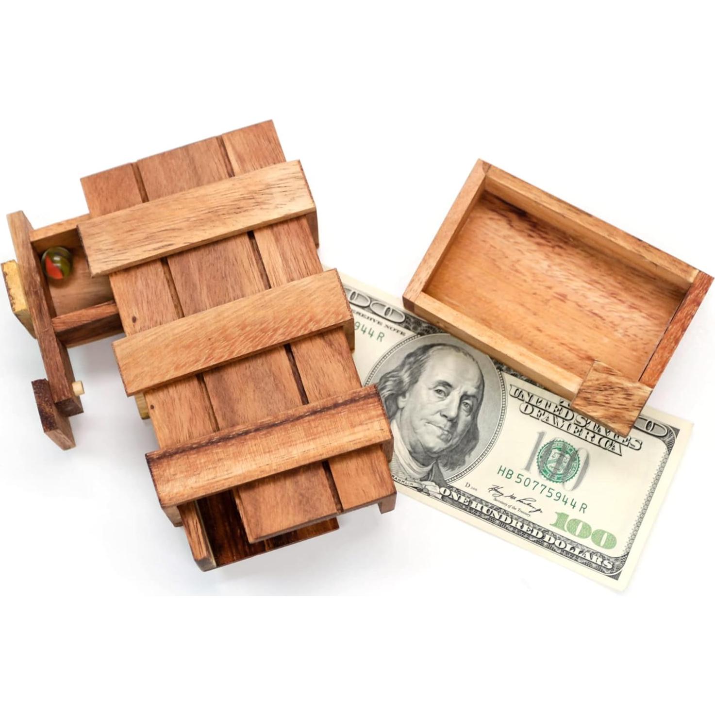 Caja de Rompecabezas Secreta BSIRI - Madera con Compartimentos