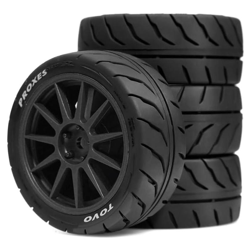 Neumáticos RC Drift 1/10 JIHAIYEMENGZHEN 68mm 4PCS Negro