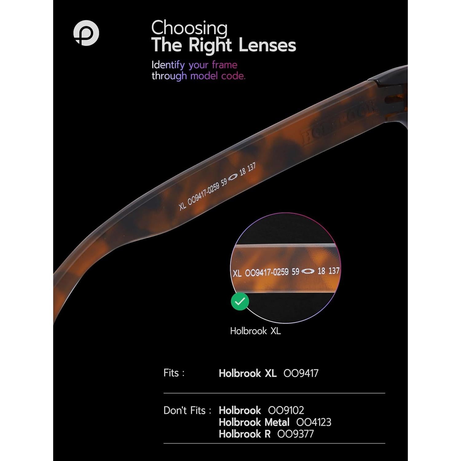 Lentes de Reemplazo PapaViva para Oakley Holbrook XL 59mm