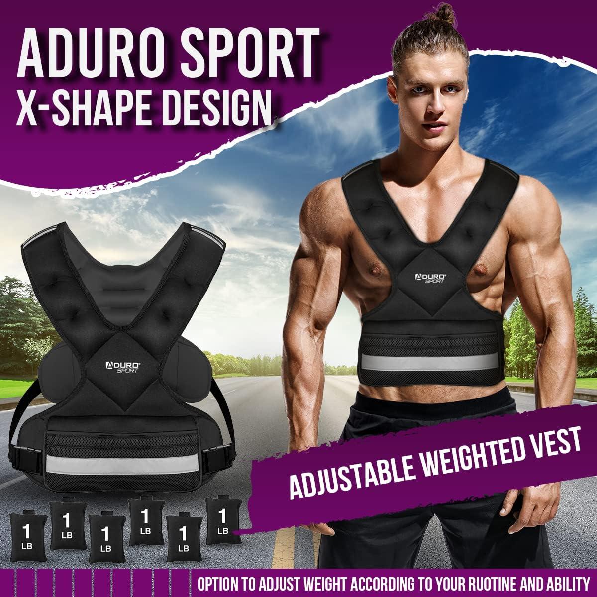 Chaleco con peso ajustable Aduro Sport 1.81-4.53kg para entrenamiento