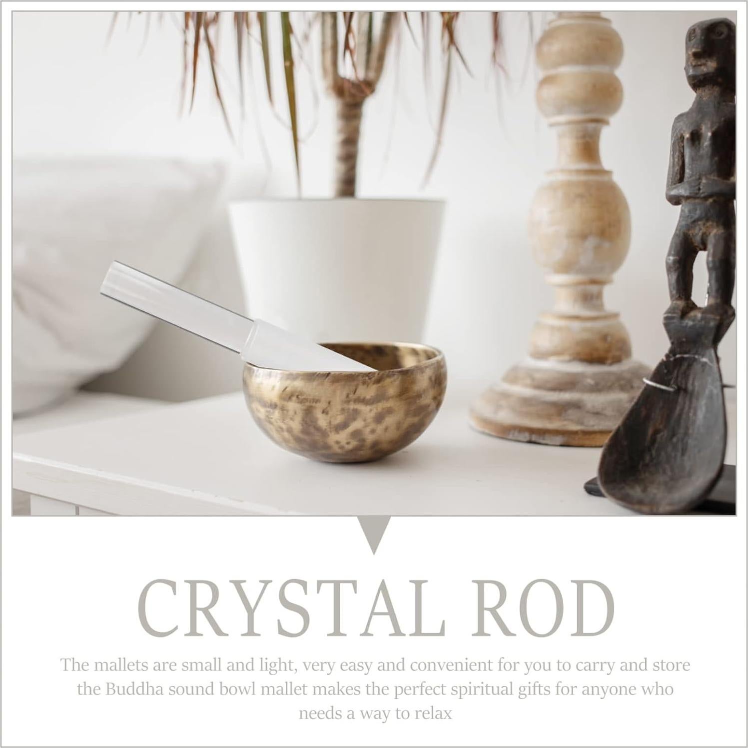 Mazo de Tazón Cantante Acrílico SUPVOX 19.5x2.5 cm Blanco