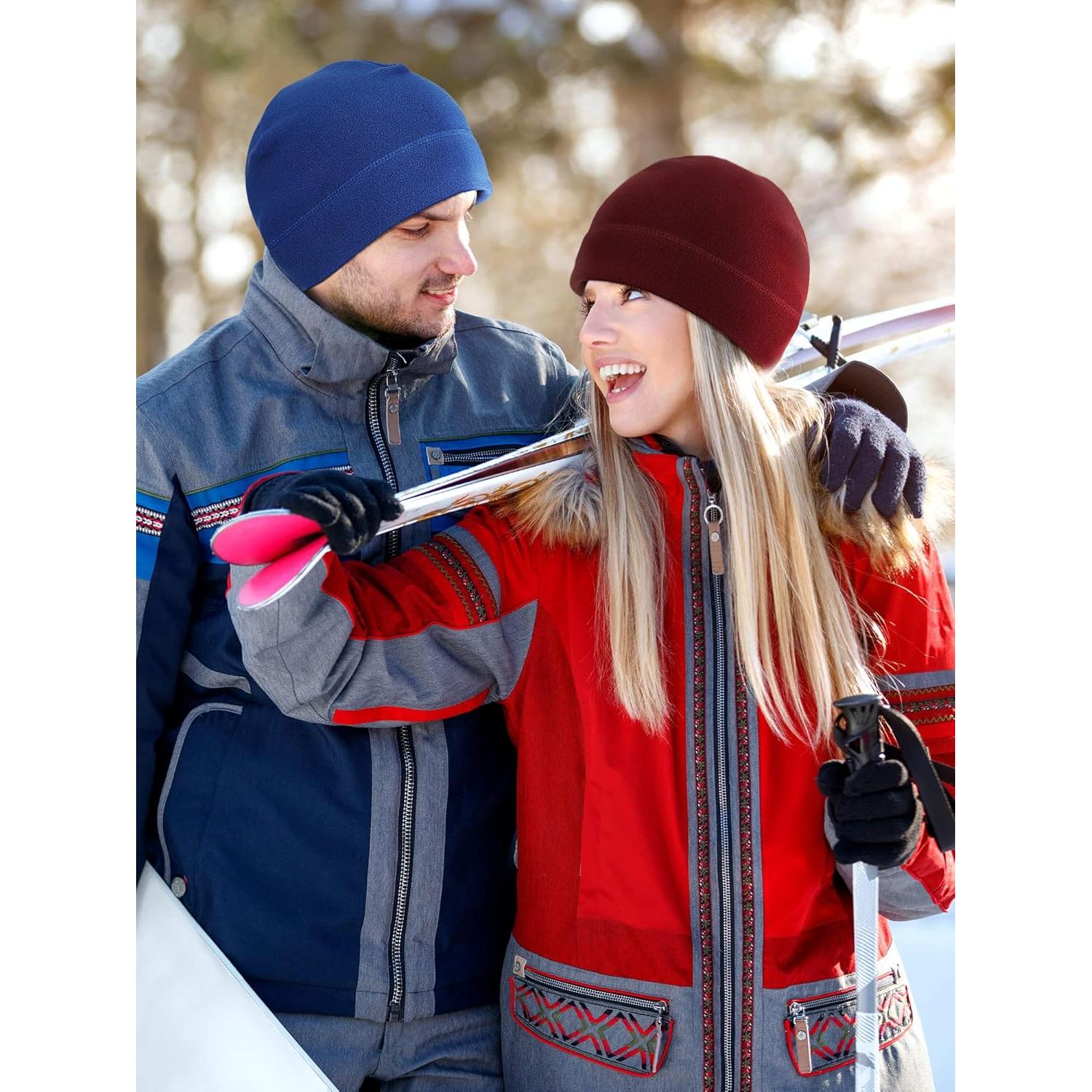 Gorras de Esqueleto SATINIOR 6 Piezas Forro Polar Invierno