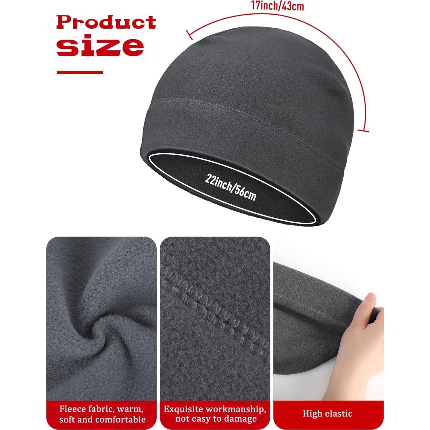 Gorras de Esqueleto SATINIOR 6 Piezas Forro Polar Invierno