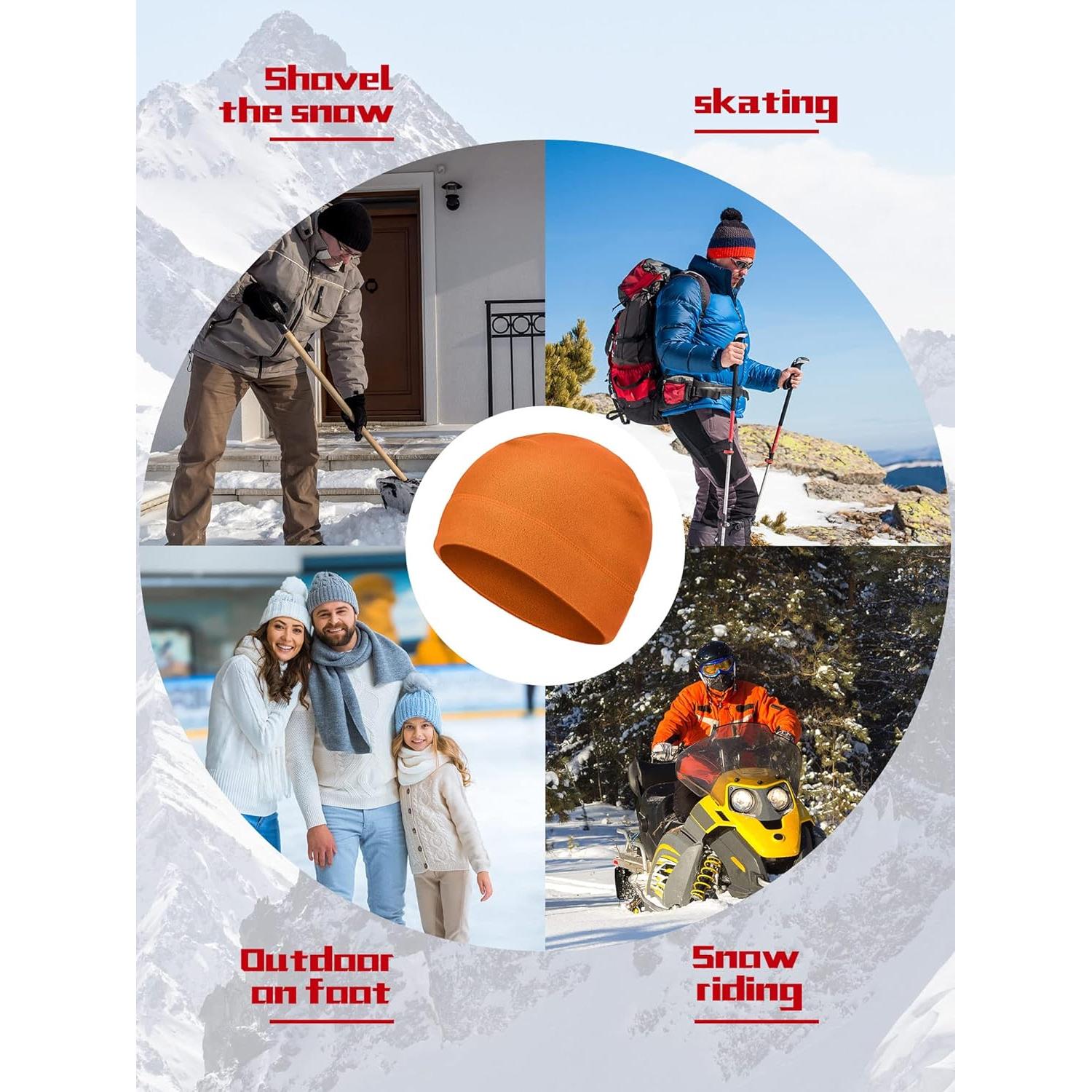 Gorras de Esqueleto SATINIOR 6 Piezas Forro Polar Invierno