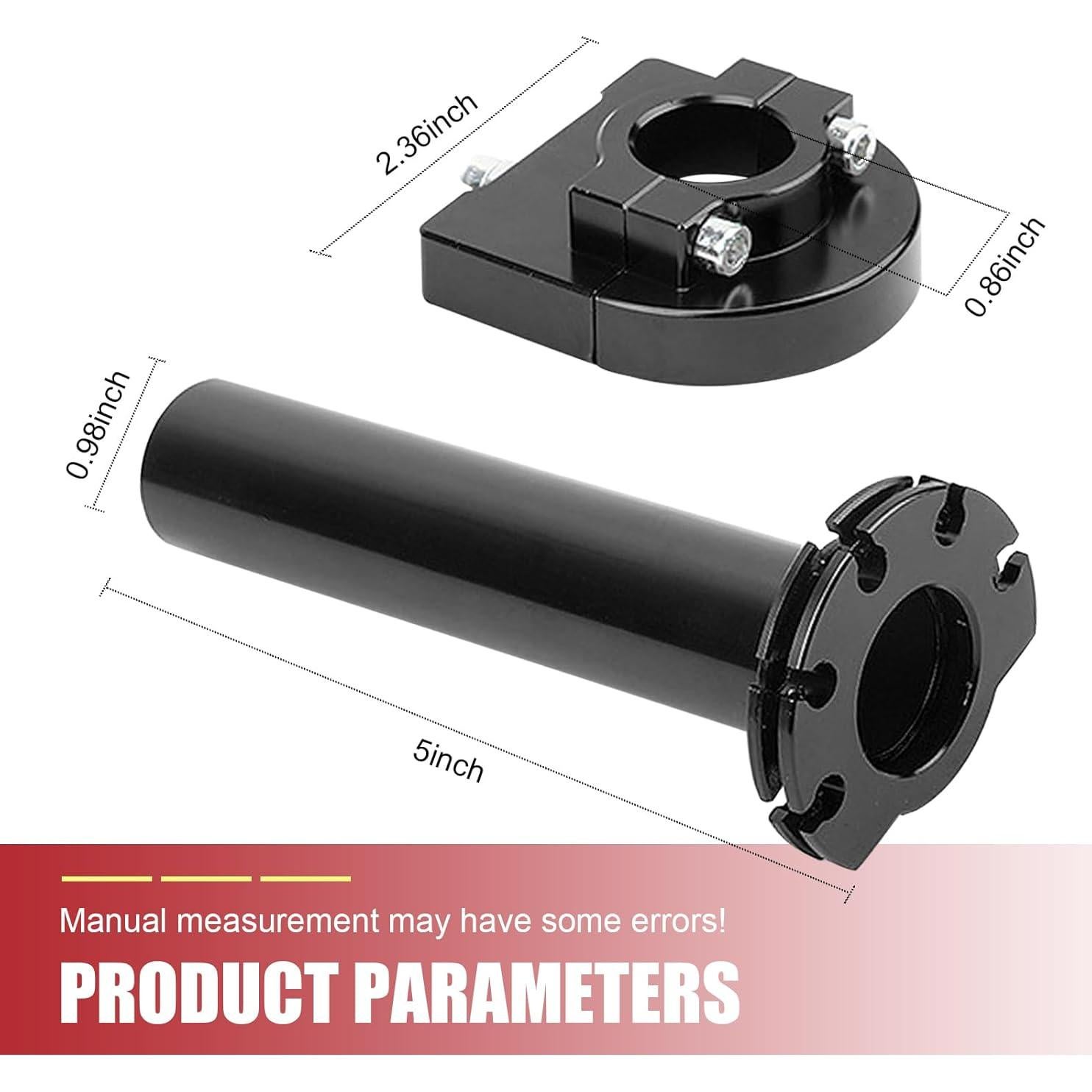 Agarre de Acelerador Motocicleta Nowkont 22 mm CNC Negro