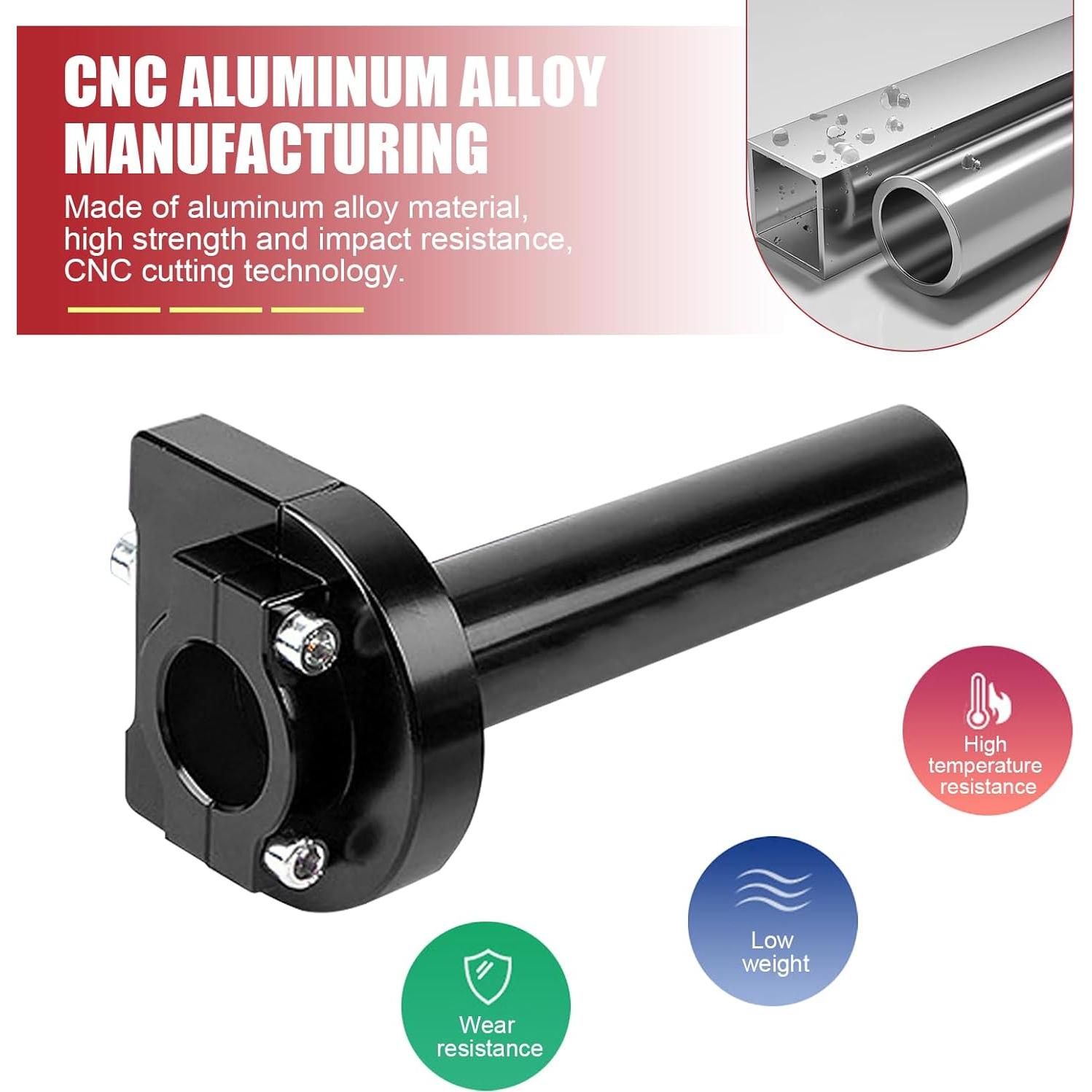 Agarre de Acelerador Motocicleta Nowkont 22 mm CNC Negro