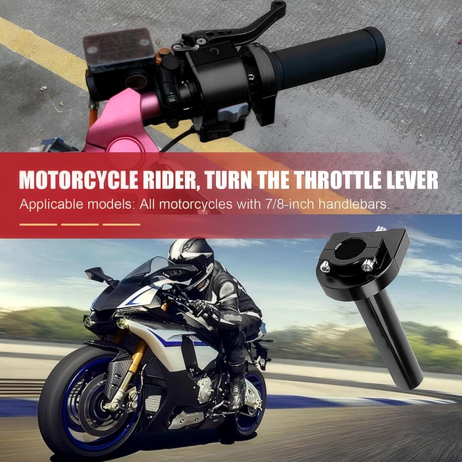 Agarre de Acelerador Motocicleta Nowkont 22 mm CNC Negro