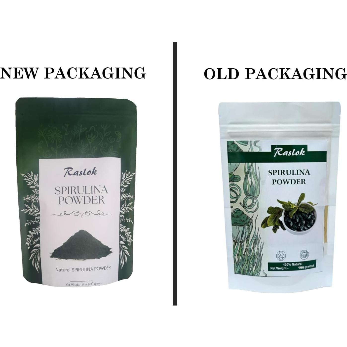 Polvo de Espirulina Pura Raslok 100g - Antioxidante y Vegano