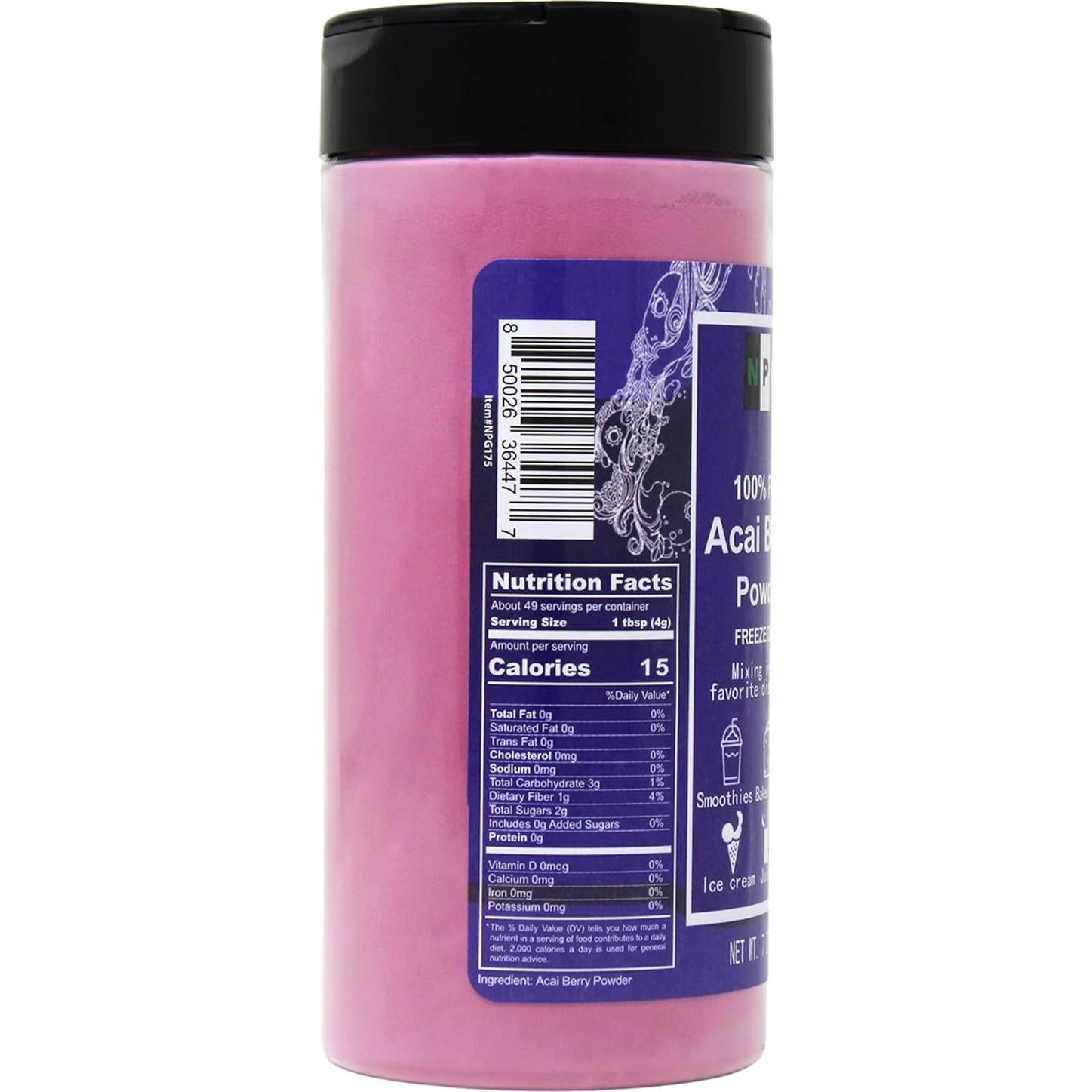 Polvo de Acai Liofilizado Natural Plus Green 198 g - Superalimento