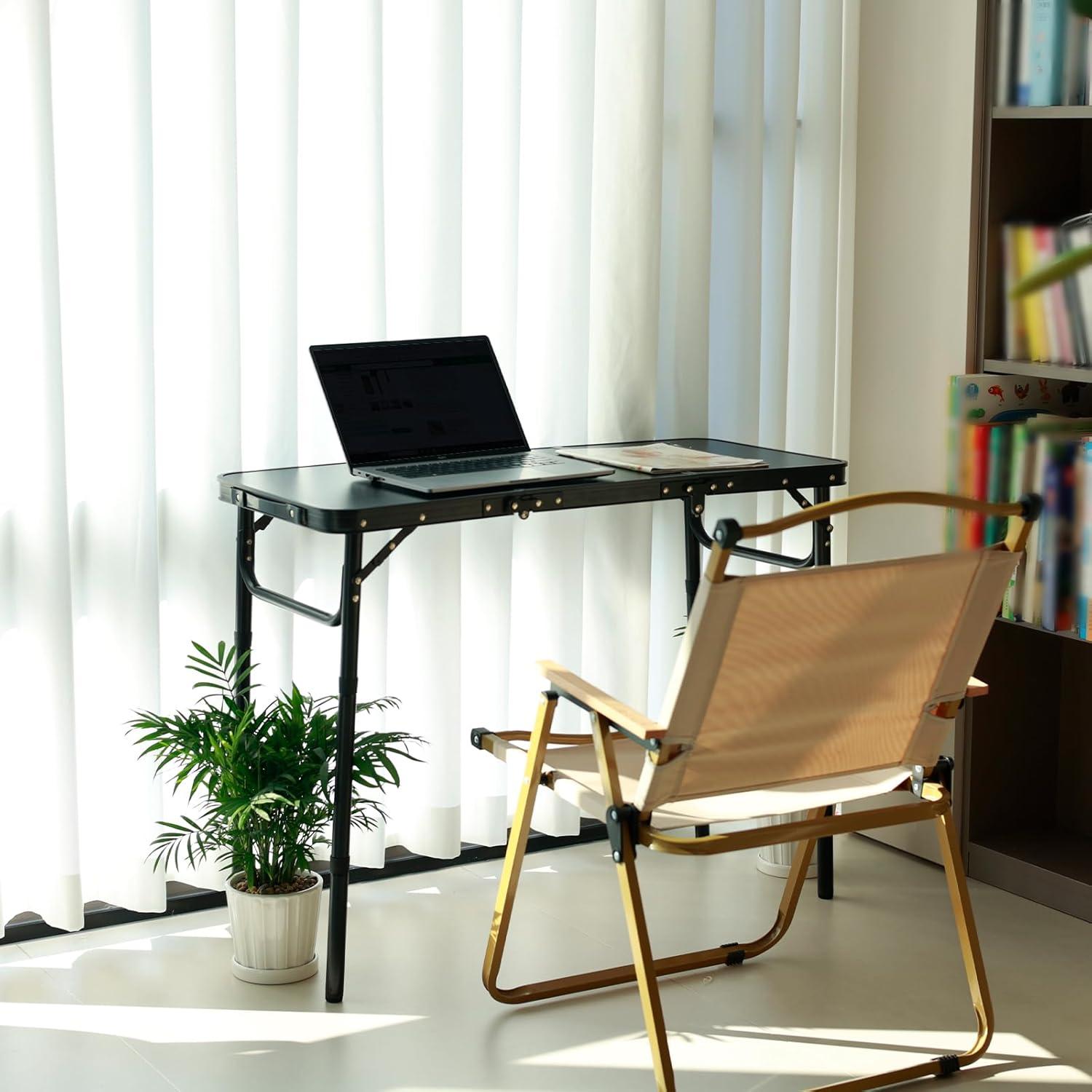 Mesa de Camping Plegable Geastsheng G-60x40 Ajustable Negra