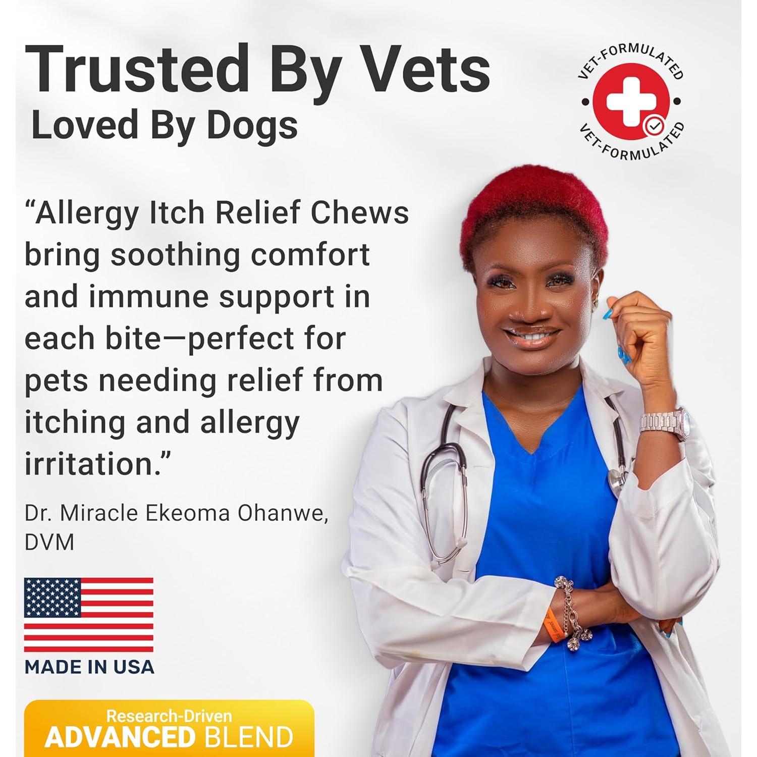 Golosinas para Alergia de Perro WuffWell - 140 Unidades