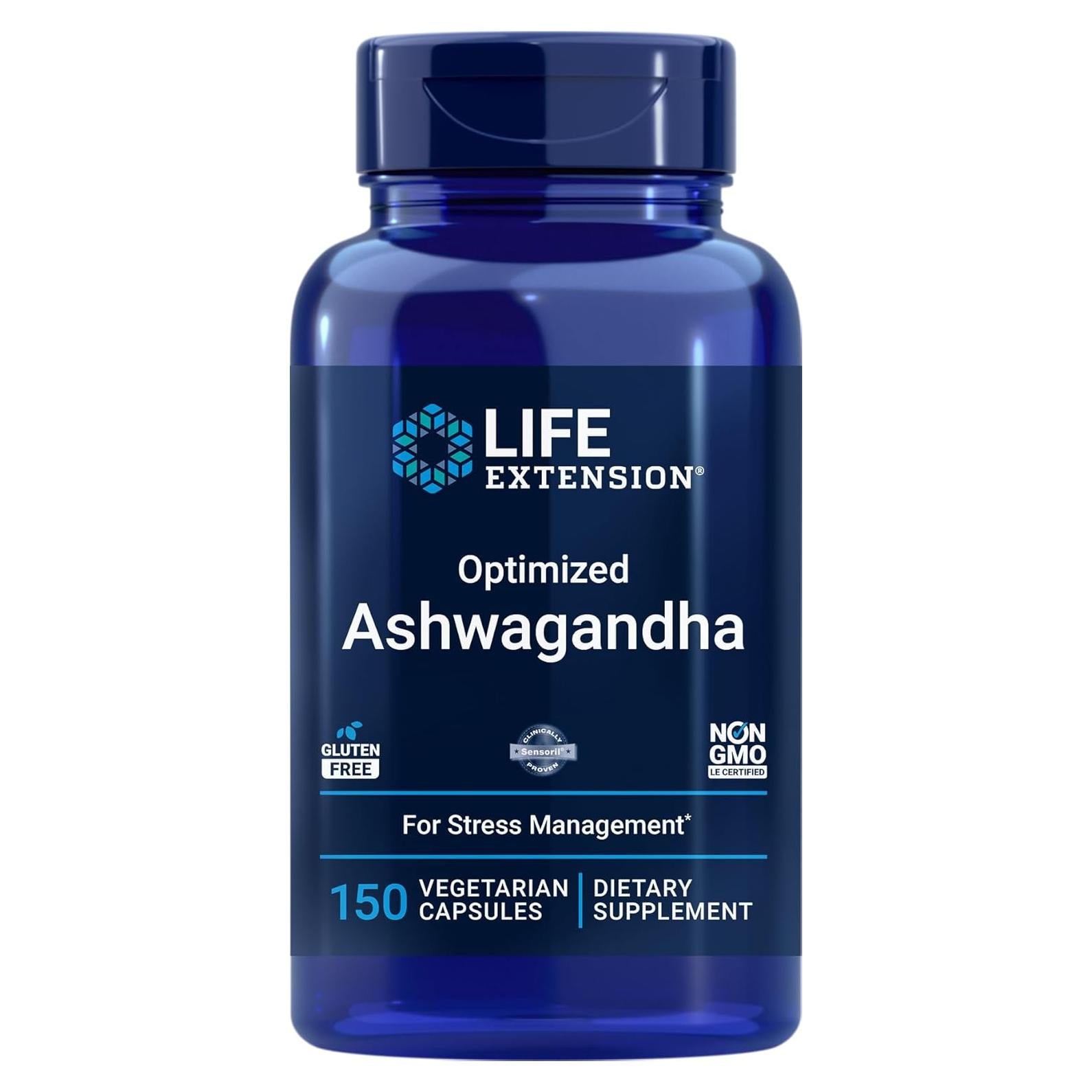 Ashwagandha Optimizada Life Extension 150 Cápsulas Veganas