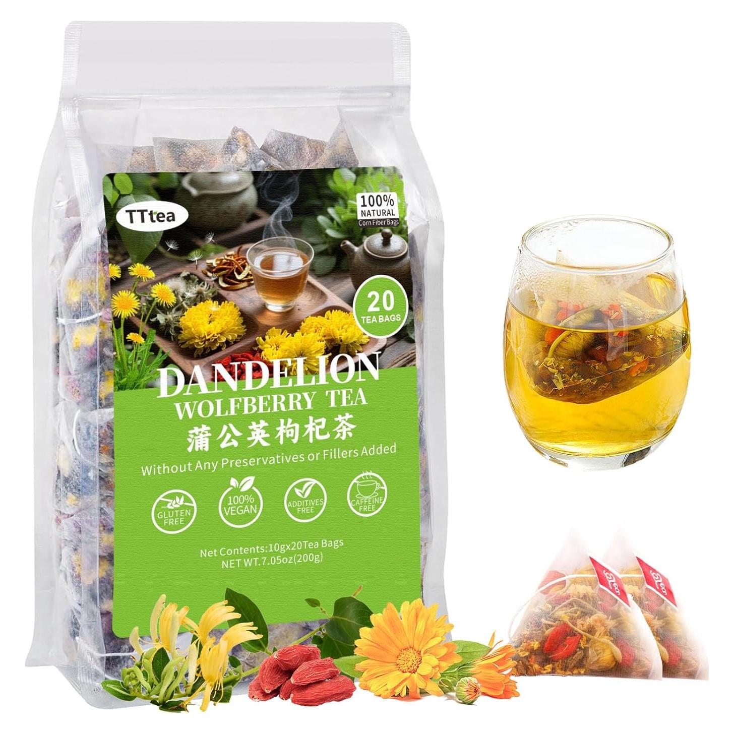 20 Bolsitas de Té Orgánico Diente de León y Goji - Detox