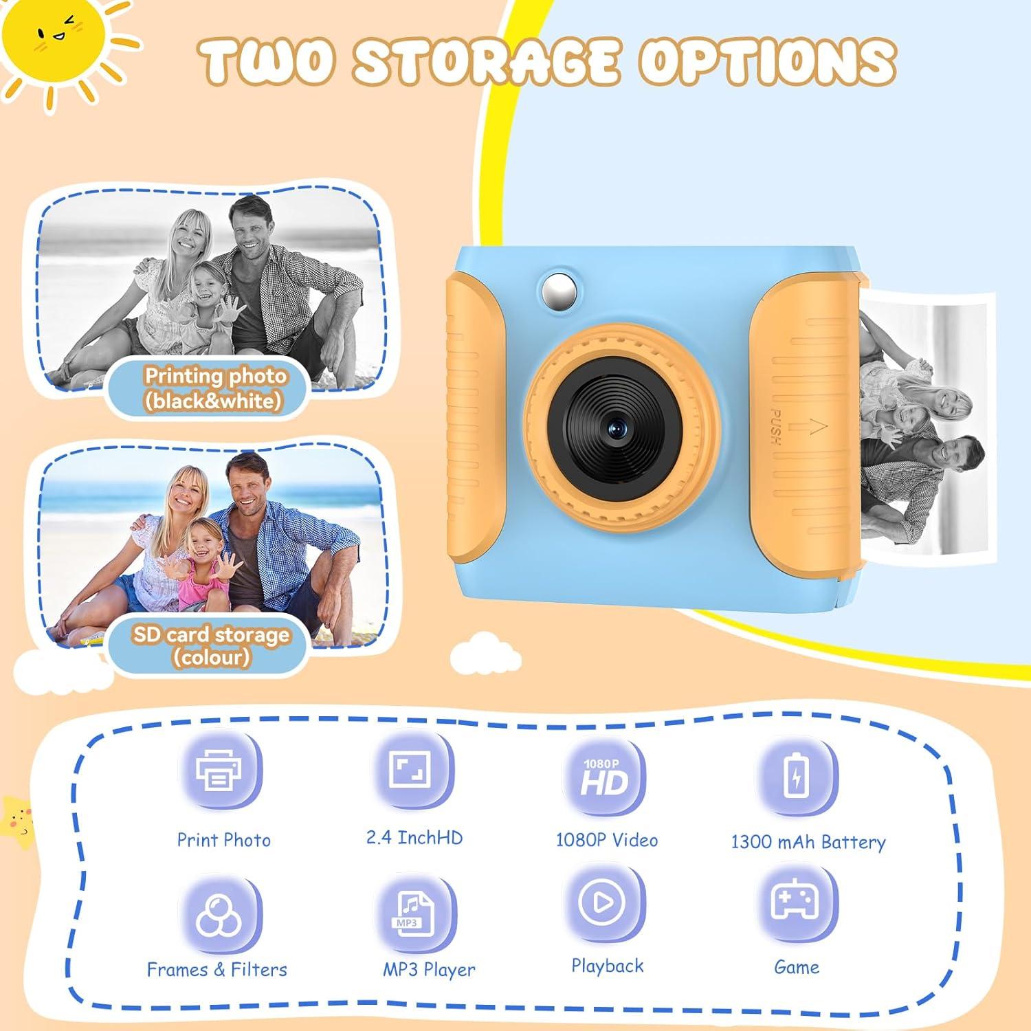 Cámara Instantánea Infantil GigaMinds C33 2.4" Azul