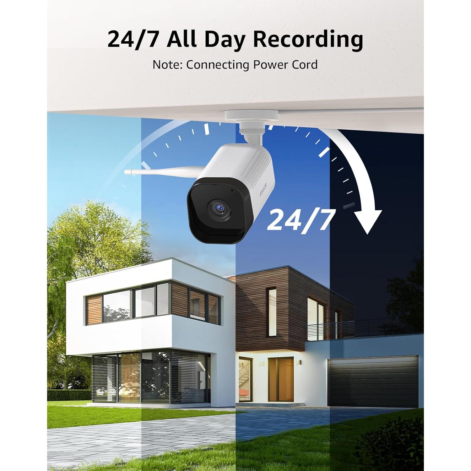 Cámaras de Seguridad Wi-Fi ANNKE 2 Pack 3MP IP66 Inalámbricas