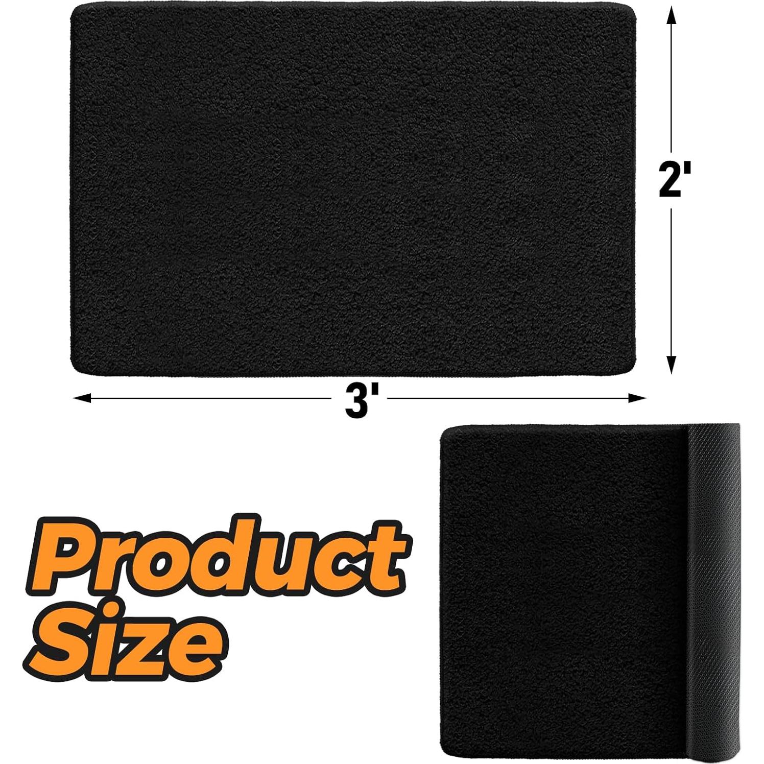 Alfombra para Chimenea TOHONFOO 61x91 cm Antideslizante Negra