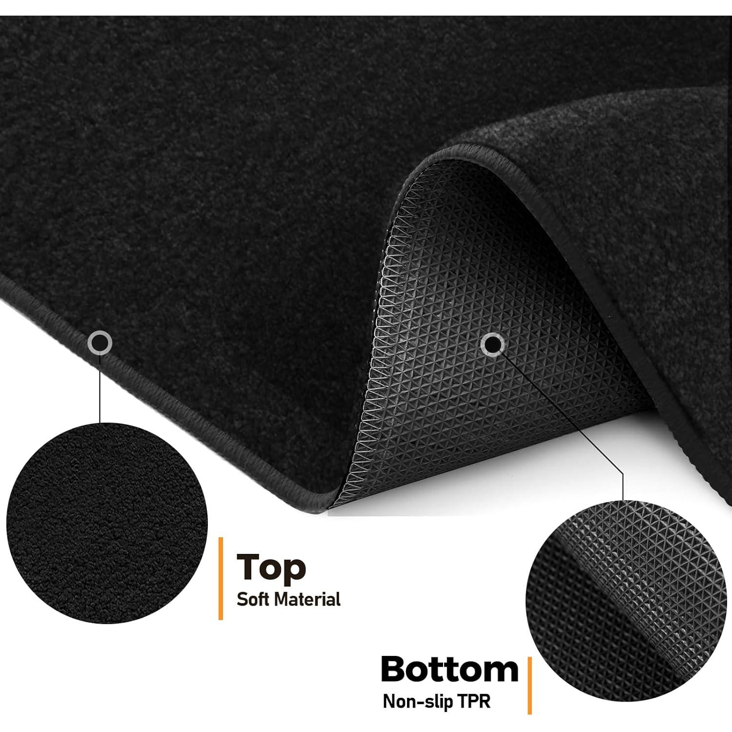 Alfombra para Chimenea TOHONFOO 61x91 cm Antideslizante Negra