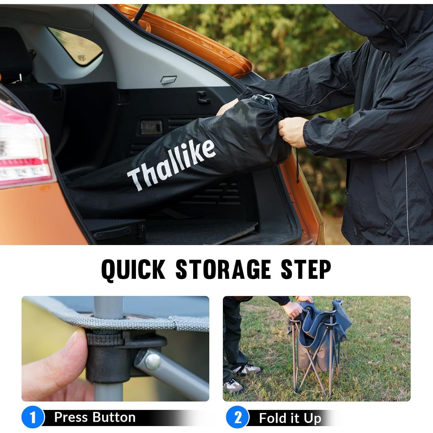 Mesa de Picnic Plegable Thallike con Enfriador 54.61x54.61cm