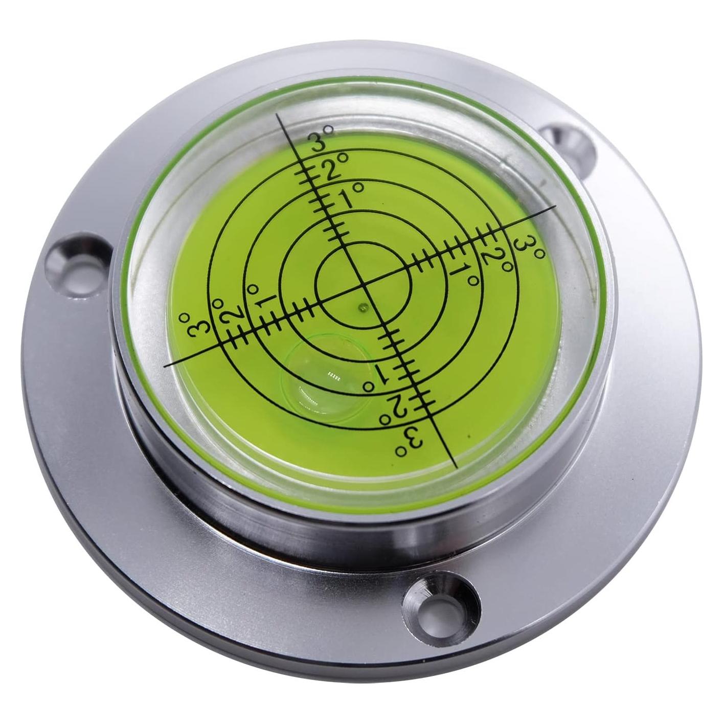 Nivel de Burbuja Redondo GEONASSUR 60mm Aluminio Verde