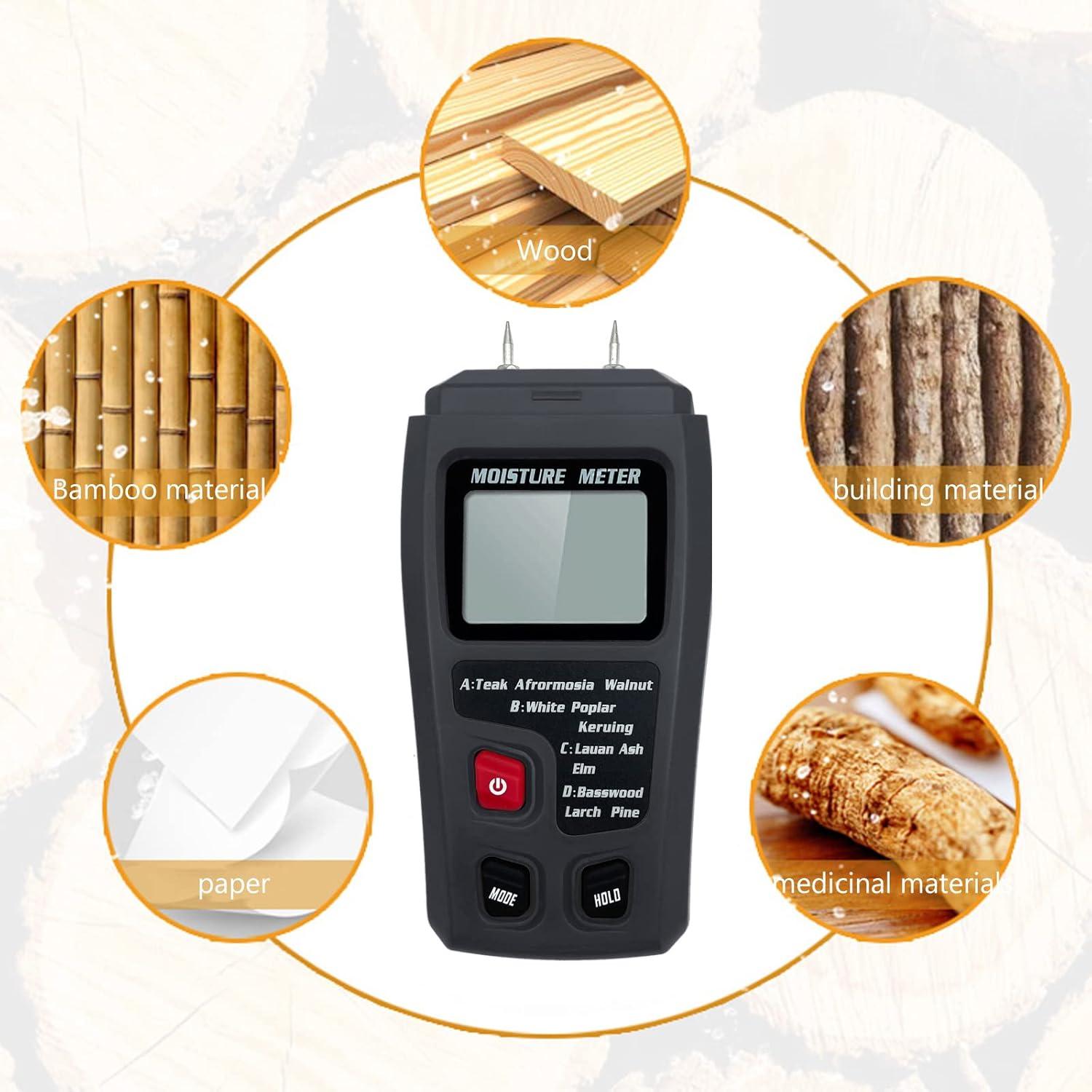 Medidor de Humedad de Madera Digital QYQRQF LCD 0-99.9%