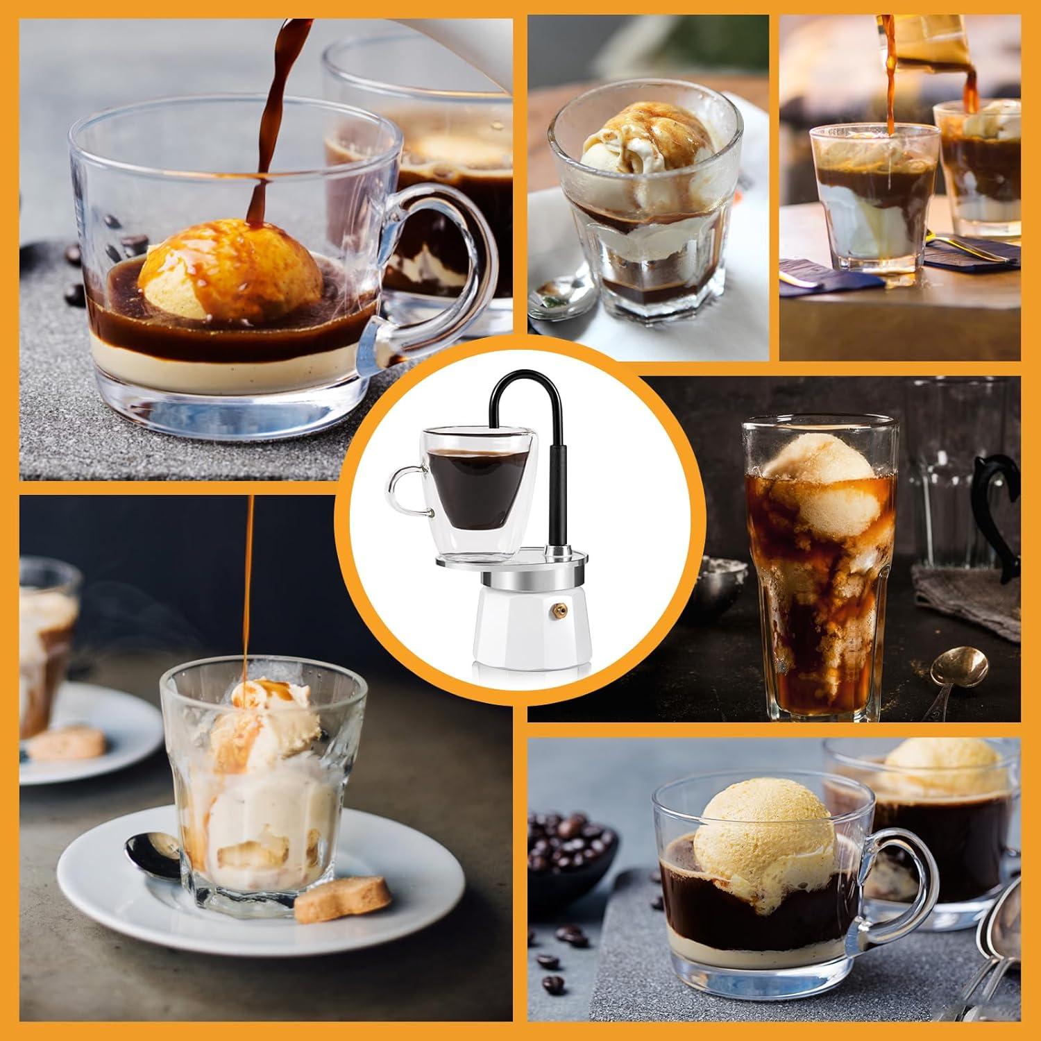 Cafetera Moka MVPLUE Mini Express + Taza Doble Pared 3oz