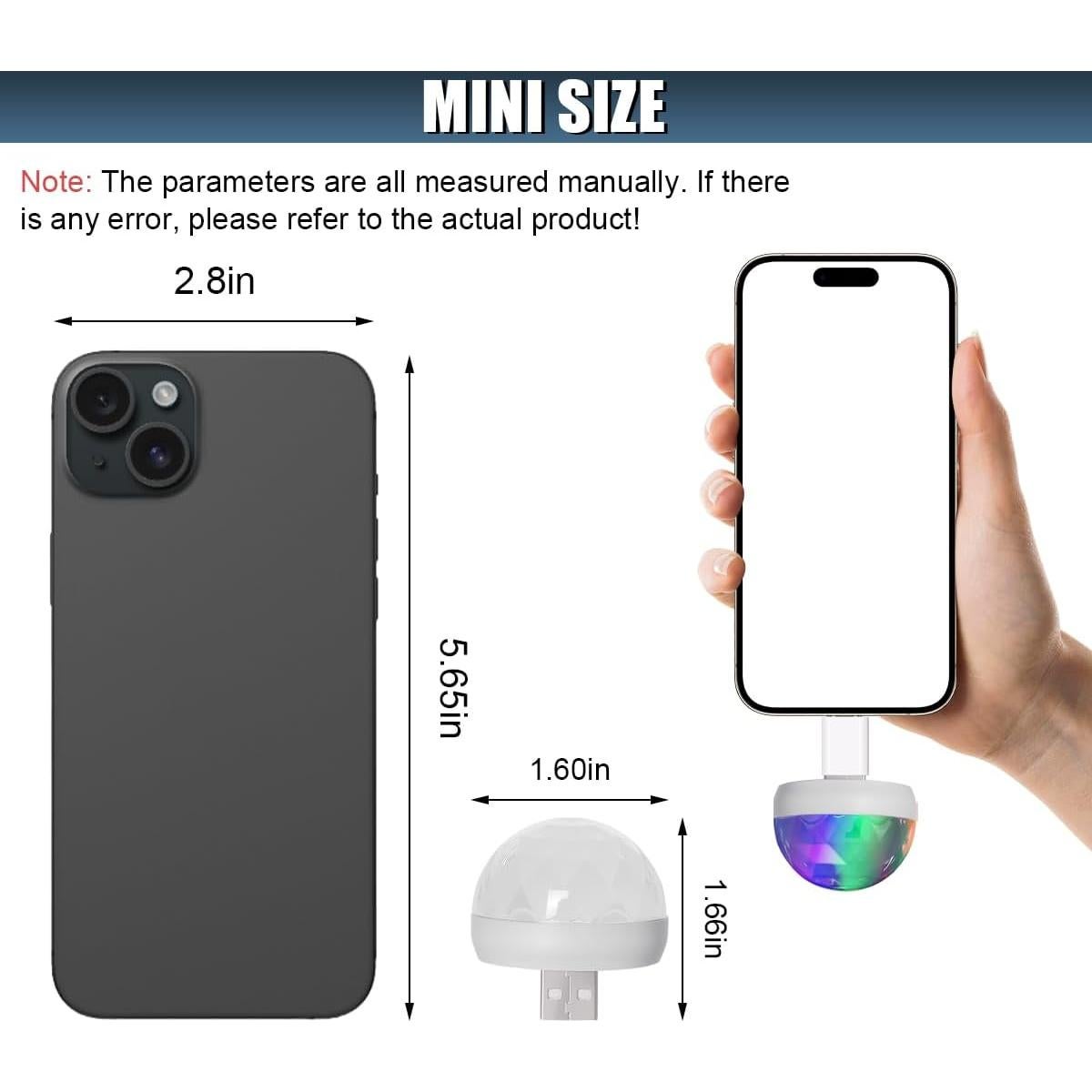 Lámpara LED USB DUSCOKE Proyector Estrellas Coche Blanco