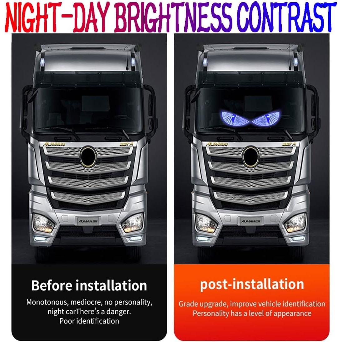 Luz LED Ojos de Diablo GKKBUFF Azul 12 Modos para Coche