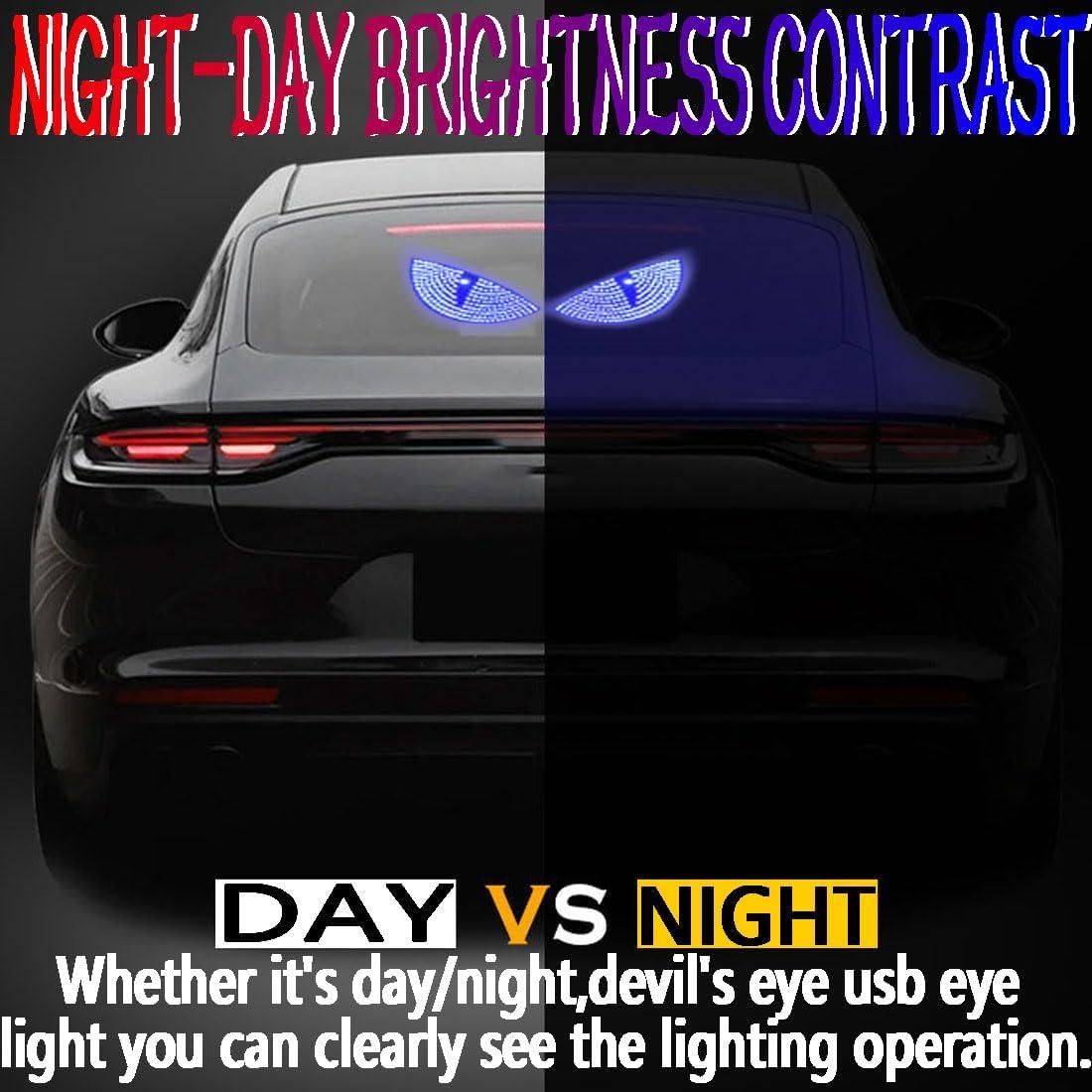 Luz LED Ojos de Diablo GKKBUFF Azul 12 Modos para Coche