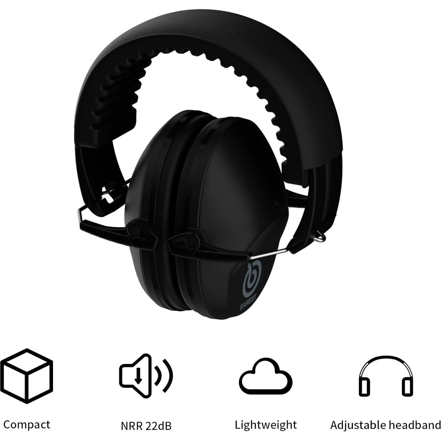 Paquete de 2 Auriculares de Seguridad NRR 20 dB - Azul, Verde, Negro, Rosa